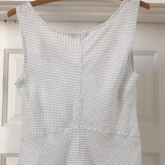 Cut Loose size Small linen sleeveless dress. Tiny black polka dots on white. EUC - Picture 7 of 8
